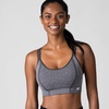 image:imageNew Balance 2 Pack Sports Bras for Women Seamless Wirefree Womens Sports Bra with Removable Pads Athletic Wear for WorkoutBlack CementBlack Cement