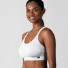 image:imageNew Balance 2 Pack Sports Bras for Women Seamless Wirefree Womens Sports Bra with Removable Pads Athletic Wear for WorkoutWhiteGray