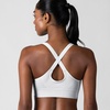 image:imageNew Balance 2 Pack Sports Bras for Women Seamless Wirefree Womens Sports Bra with Removable Pads Athletic Wear for WorkoutWhiteGray
