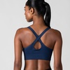 image:imageNew Balance 2 Pack Sports Bras for Women Seamless Wirefree Womens Sports Bra with Removable Pads Athletic Wear for WorkoutWhiteNavy