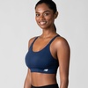 image:imageNew Balance 2 Pack Sports Bras for Women Seamless Wirefree Womens Sports Bra with Removable Pads Athletic Wear for WorkoutWhiteNavy