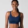 image:imageNew Balance 2 Pack Sports Bras for Women Seamless Wirefree Womens Sports Bra with Removable Pads Athletic Wear for WorkoutWhiteNavy