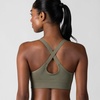 image:imageNew Balance 2 Pack Sports Bras for Women Seamless Wirefree Womens Sports Bra with Removable Pads Athletic Wear for WorkoutWhiteOlive