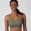 image:imageNew Balance 2 Pack Sports Bras for Women Seamless Wirefree Womens Sports Bra with Removable Pads Athletic Wear for WorkoutWhiteOlive