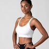 image:imageNew Balance 2 Pack Sports Bras for Women Seamless Wirefree Womens Sports Bra with Removable Pads Athletic Wear for WorkoutWhiteOlive
