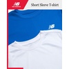image:imageNew Balance Boys Athletic Shirts  2 Pack Lightweight Performance Activewear Short Sleeve T Shirts for BoysBlueoasis White