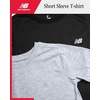 image:imageNew Balance Boys Athletic Shirts  2 Pack Lightweight Performance Activewear Short Sleeve T Shirts for BoysHeather GreyBlack