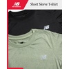 image:imageNew Balance Boys Athletic Shirts  2 Pack Lightweight Performance Activewear Short Sleeve T Shirts for BoysOliveBlack