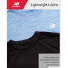 image:imageNew Balance Boys Athletic Shirts  4 Pack Active Performance Boys Tshirts Crewneck Short Sleeve Dri Fit Shirts for KidsRain Space Sky Black