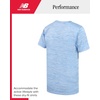 image:imageNew Balance Boys Athletic Shirts  4 Pack Active Performance Boys Tshirts Crewneck Short Sleeve Dri Fit Shirts for KidsRain Space Sky Black