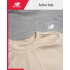 image:imageNew Balance Boys Athletic Shirts  4 Pack Active Performance Boys Tshirts Crewneck Short Sleeve Dri Fit Shirts for KidsRain Space Sky Black