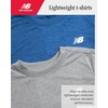 image:imageNew Balance Boys Athletic Shirts  4 Pack Active Performance Boys Tshirts Crewneck Short Sleeve Dri Fit Shirts for KidsSeastone Black Melon