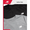 image:imageNew Balance Boys Athletic Shirts  4 Pack Active Performance Boys Tshirts Crewneck Short Sleeve Dri Fit Shirts for KidsSky Black