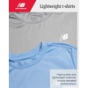 image:imageNew Balance Boys Athletic Shirts  4 Pack Active Performance Boys Tshirts Crewneck Short Sleeve Dri Fit Shirts for KidsSky Black