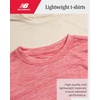 image:imageNew Balance Boys Athletic Shirts  4 Pack Active Performance Boys Tshirts Crewneck Short Sleeve Dri Fit Shirts for KidsSky Space Red Black