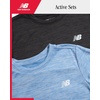 image:imageNew Balance Boys Athletic Shirts  4 Pack Active Performance Boys Tshirts Crewneck Short Sleeve Dri Fit Shirts for KidsSky Space Red Black