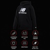 image:imageNew Balance Boys Hoodie  Cozy Soft Fleece Pullover Sweatshirts with Pocket  Athletic Performance Hoodies for Boys 820Black Logo