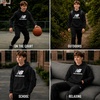 image:imageNew Balance Boys Hoodie  Cozy Soft Fleece Pullover Sweatshirts with Pocket  Athletic Performance Hoodies for Boys 820Dark Black