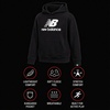 image:imageNew Balance Boys Hoodie  Cozy Soft Fleece Pullover Sweatshirts with Pocket  Athletic Performance Hoodies for Boys 820Dark Black