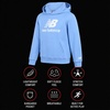 image:imageNew Balance Boys Hoodie  Cozy Soft Fleece Pullover Sweatshirts with Pocket  Athletic Performance Hoodies for Boys 820Electric Blue