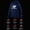 image:imageNew Balance Boys Hoodie  Cozy Soft Fleece Pullover Sweatshirts with Pocket  Athletic Performance Hoodies for Boys 820Navy