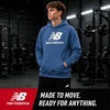 image:imageNew Balance Boys Hoodie  Cozy Soft Fleece Pullover Sweatshirts with Pocket  Athletic Performance Hoodies for Boys 820Shoreline Blue