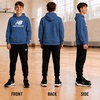 image:imageNew Balance Boys Hoodie  Cozy Soft Fleece Pullover Sweatshirts with Pocket  Athletic Performance Hoodies for Boys 820Shoreline Blue
