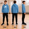 image:imageNew Balance Boys Hoodie  Cozy Soft Fleece Pullover Sweatshirts with Pocket  Athletic Performance Hoodies for Boys 820Still Water