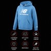 image:imageNew Balance Boys Hoodie  Cozy Soft Fleece Pullover Sweatshirts with Pocket  Athletic Performance Hoodies for Boys 820Still Water