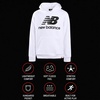 image:imageNew Balance Boys Hoodie  Cozy Soft Fleece Pullover Sweatshirts with Pocket  Athletic Performance Hoodies for Boys 820White Logo