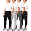 image:imageNew Balance Boys Sweatpants  4 Pack Active Tricot Boys Joggers Athletic Pants Kids Activewear Pants with Pockets 420LeadRaincloud