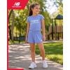 image:imageNew Balance Girls Athletic Skort Set  2 Piece Active Short Sleeve Girls Shirts amp Tennis Scooter Skirt Clothing SetGalaxy Purple