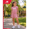 image:imageNew Balance Girls Athletic Skort Set  2 Piece Active Short Sleeve Girls Shirts amp Tennis Scooter Skirt Clothing SetHazy Rose