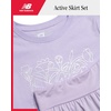image:imageNew Balance Girls Athletic Skort Set  2 Piece Active Short Sleeve Girls Shirts amp Tennis Scooter Skirt Clothing SetLilac Sneaker