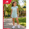 image:imageNew Balance Girls Athletic Skort Set  2 Piece Active Short Sleeve Girls Shirts amp Tennis Scooter Skirt Clothing SetWinter Fog