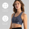 image:imageNew Balance Womens Seamless High Impact Sports Bra with Adjustable Wide Straps and Removal Pads Vintage Indigo Large