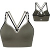 image:imageNew Balance Womens Sports Bra with Molded Cups High Impact Athletic Workout Set Crisscross Strap Seamless Bra for WomenDark Olive