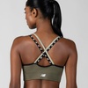 image:imageNew Balance Womens Sports Bra with Molded Cups High Impact Athletic Workout Set Crisscross Strap Seamless Bra for WomenDark Olive