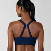 image:imageNew Balance Womens Sports Bra with Molded Cups High Impact Athletic Workout Set Crisscross Strap Seamless Bra for WomenNavy