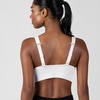 image:imageNew Balance Womens Sports Bra with Molded Cups High Impact Athletic Workout Set Crisscross Strap Seamless Bra for WomenWhite