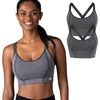 image:imageNew Balance 2 Pack Sports Bras for Women Seamless Wirefree Womens Sports Bra with Removable Pads Athletic Wear for WorkoutBlack CementBlack Cement