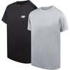 image:imageNew Balance Boys Athletic Shirts  2 Pack Lightweight Performance Activewear Short Sleeve T Shirts for BoysLight Grey  Black