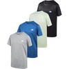 image:imageNew Balance Boys Athletic Shirts  4 Pack Active Performance Boys Tshirts Crewneck Short Sleeve Dri Fit Shirts for KidsSeastone Black Melon