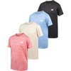 image:imageNew Balance Boys Athletic Shirts  4 Pack Active Performance Boys Tshirts Crewneck Short Sleeve Dri Fit Shirts for KidsSky Space Red Black