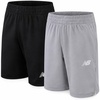 image:imageNew Balance Boys Athletic Shorts  2 Pack Active Performance Woven Youth Boys Shorts for Running and Outdoor ActivitiesBlack Raincloud