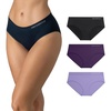image:imageNew Balance Womens Performance Hipster 3 PackBlackPurpleViolet