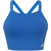 image:imageNew Balance Womens Seamless Wirefree Strappy Longline HighNeck Sports Bra with Removable Pads Electric Blue X Large