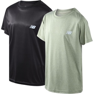 image:imageNew Balance Boys Athletic Shirts  2 Pack Lightweight Performance Activewear Short Sleeve T Shirts for BoysOliveBlack