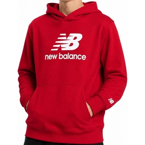 image:imageNew Balance Boys Hoodie  Cozy Soft Fleece Pullover Sweatshirts with Pocket  Athletic Performance Hoodies for Boys 820Team Red