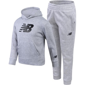 image:imageNew Balance Boys Sweatsuit Set  2 Piece Fleece Pullover Hoodie Sweatshirt and Boys Sweatpants Joggers Kids Activewear 820Light Heather Grey